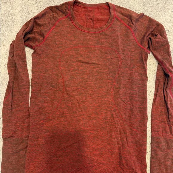 Lululemon LS swiftly heathered red sz 8 - Picture 1 of 2
